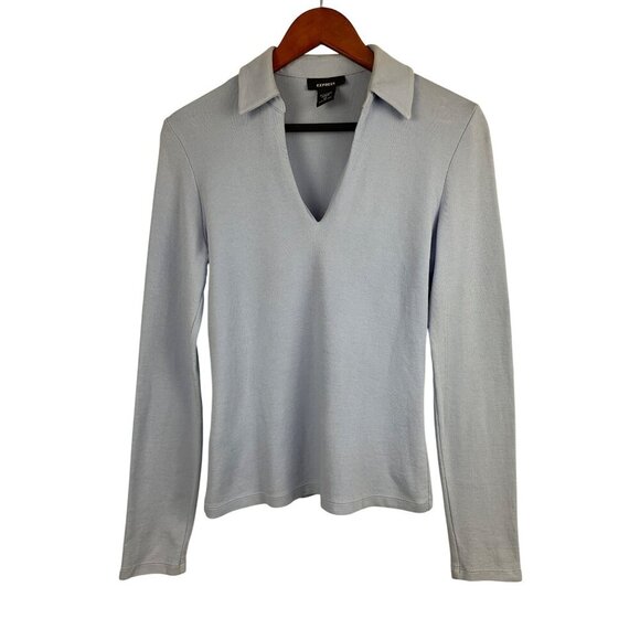 Express Light purple V-Neck Long Sleeve Sweater M - Picture 1 of 7